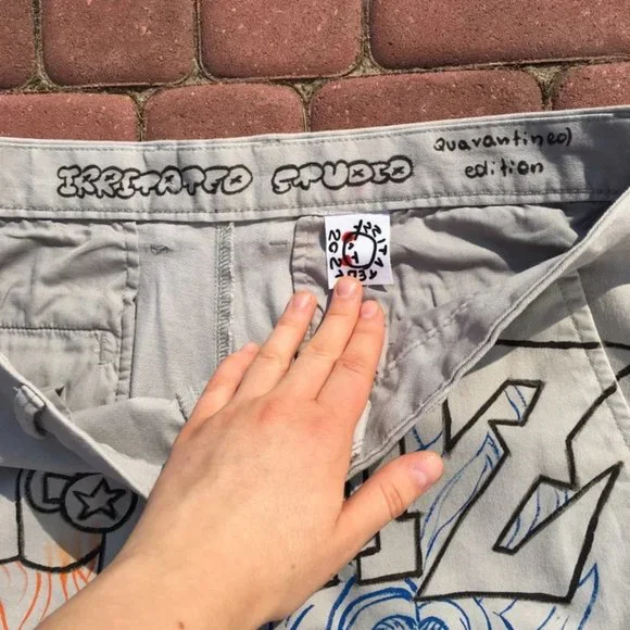 Custom × Streetwear 1/1 custom Dragon ball Z anime straight pants